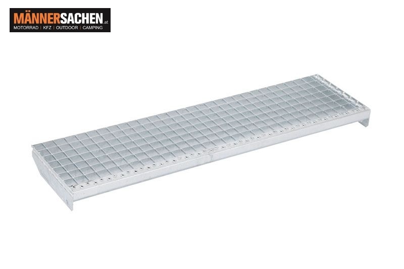 Gitterrost-Stufen 30 x 30 mm, feuerverzinkt - Breite: 500 mm, Tiefe: 240 mm