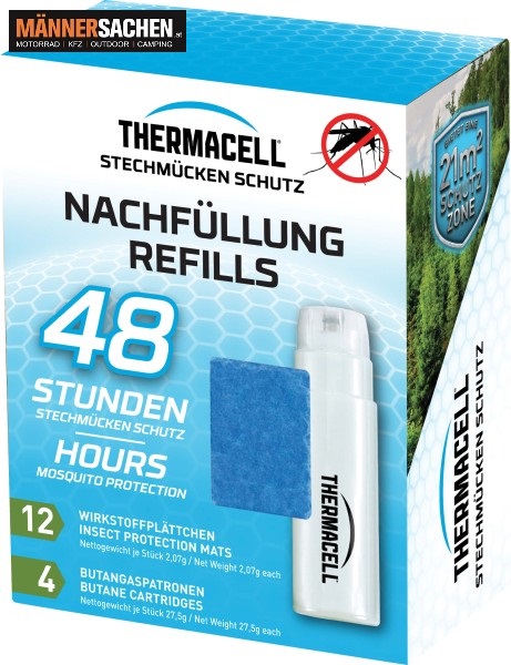 THERMACELL Nachfüllpackung 48 Std. R-4 mit Gaskartusche und Wirkstoffplättchen