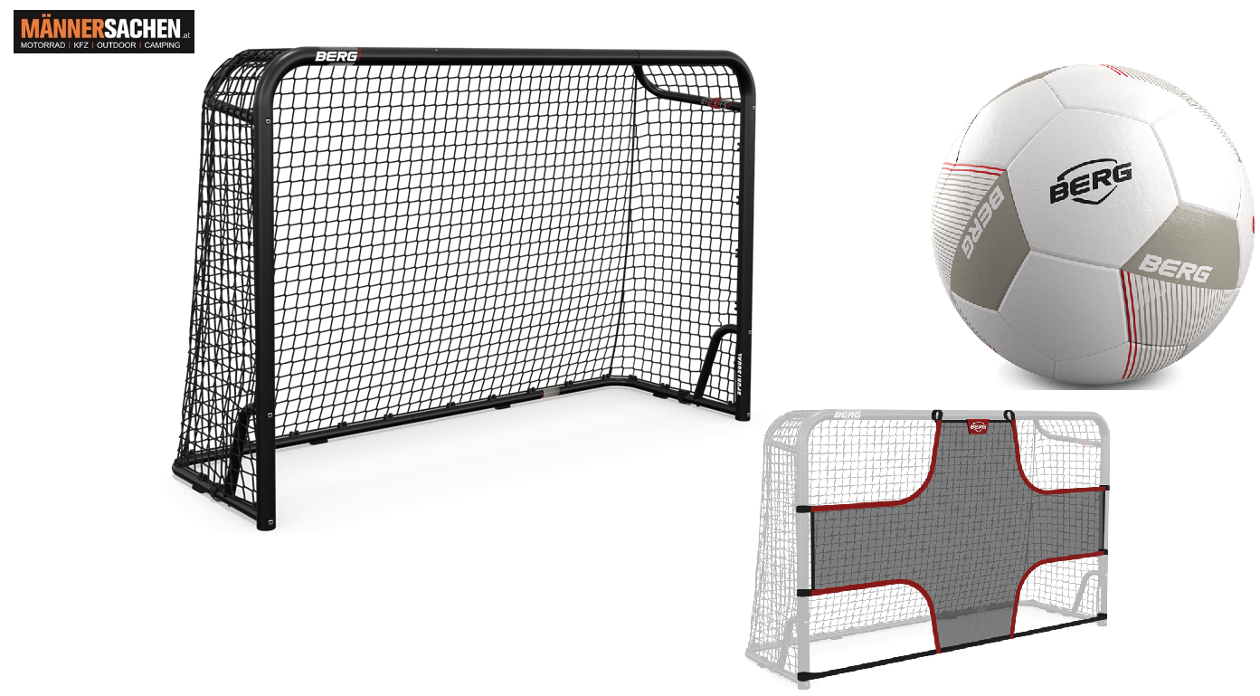 BERG TOYS SportsGoal KOMPLETTSET Größe : S inkl. FUßBALL & Torwand-Netz  ( 120  x 180 cm )