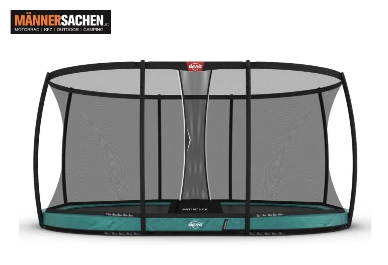 BERG TOYS Trampolin Grand Champion Inground 520 Grün + Sicherheitsnetz Deluxe 30.33.74.71.13