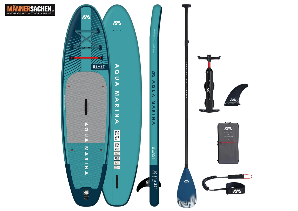AQUA MARINA SUP Strand Up Board "BEAST" 10''6" 320 x 81 x 15 cm, Nutzlast: 140 kg