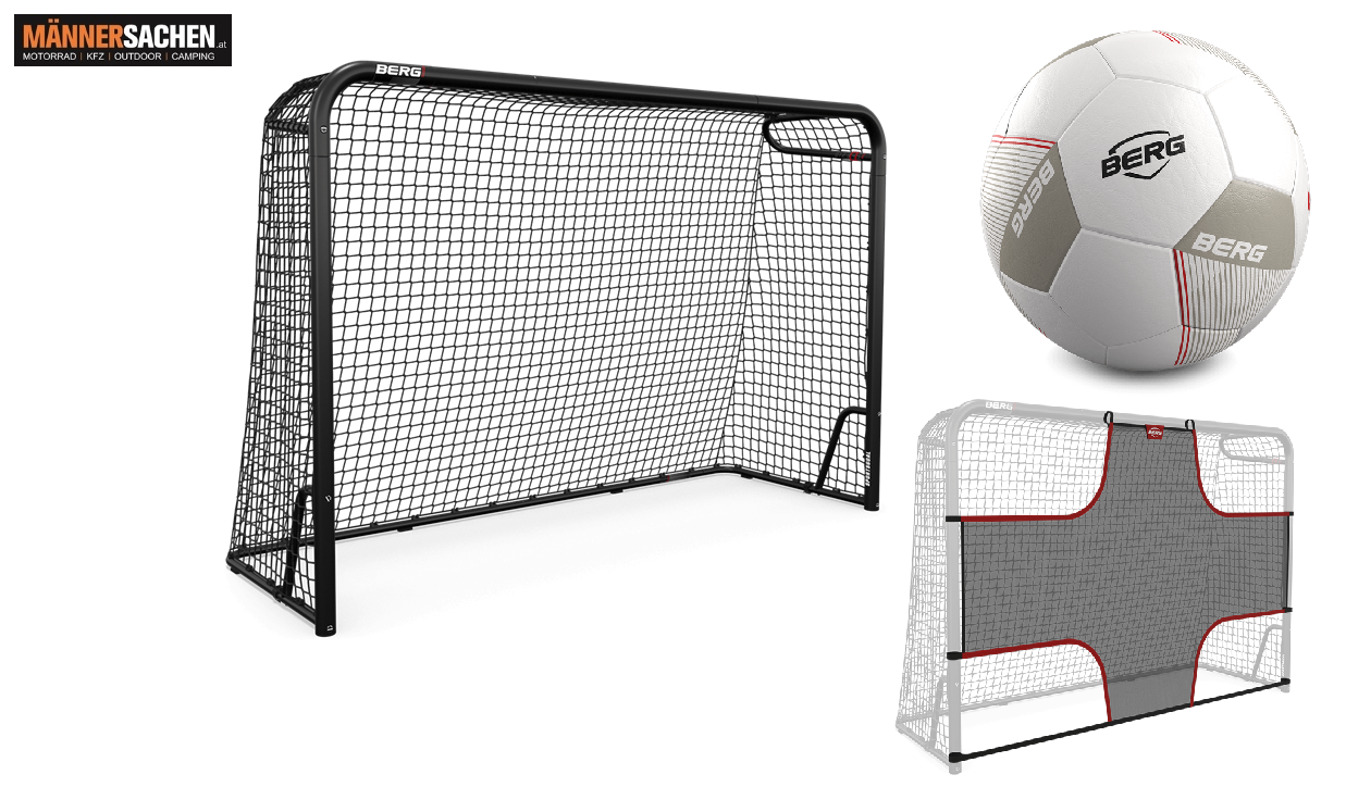BERG TOYS SportsGoal Set Größe : M inkl. FUßBALL & Torwand-Netz M ( 240 x 160 cm )