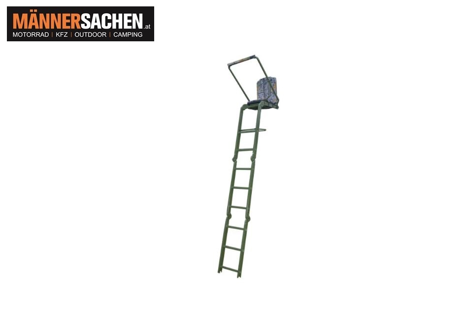 FARMLAND Ansitzleiter klappbar Baumleiter - Aluminiumansitzleiter mit verstellbarer Gewehrauflage