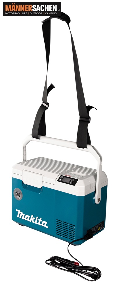 MAKITA Akku-Kühl- und Wärmebox CW003G mit angebrachtem Flaschenöffner