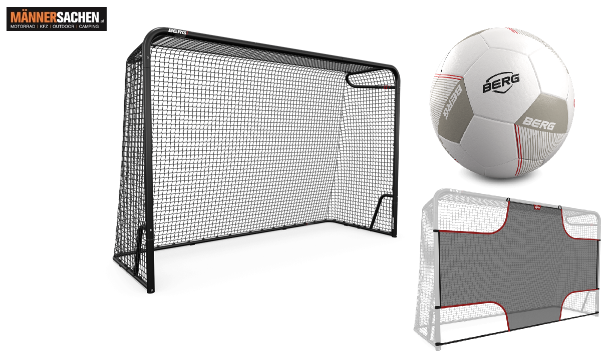 BERG TOYS SportsGoal Set Größe : L inkl. FUßBALL & Torwand-Netz L ( 300 x 200 cm )