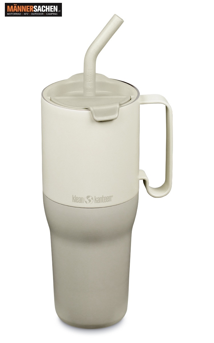 Klean Kanteen Edelstahl Thermobecher Rise Tumbler 1064ml mit Flip Lid Deckel und Trinkhalm