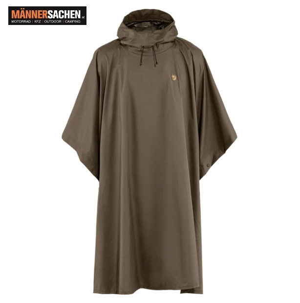 FJÄLLRÄVEN Poncho mit Druckknöpfen an den Seiten in der Farbe Graphite oder Dark Olive