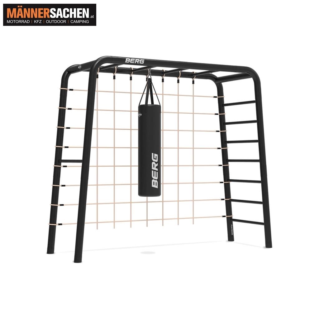 BERG TOYS BERG PLAYBASE MEDIUM TL inkl. Kletternetz und Boxsack 