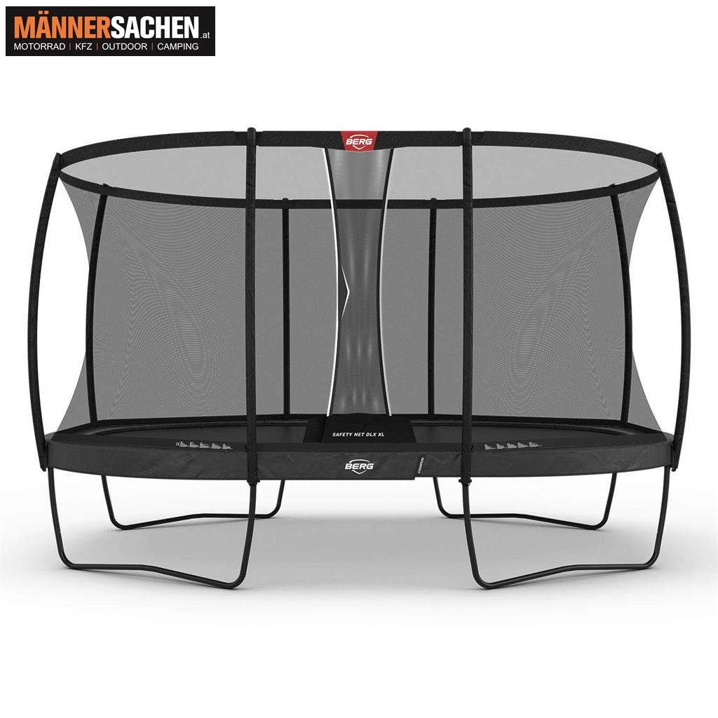 BERG TOYS Trampolin Grand Champion Regular 520 grau + Sicherheitsnetz Deluxe XL 30.35.95.31
