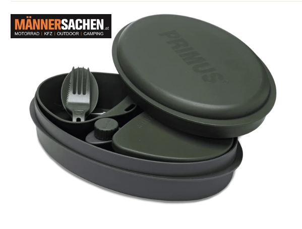 PRIMUS  Praktisches 8-teiliges Outdoor-Speise-Set MEAL SET grün P734002