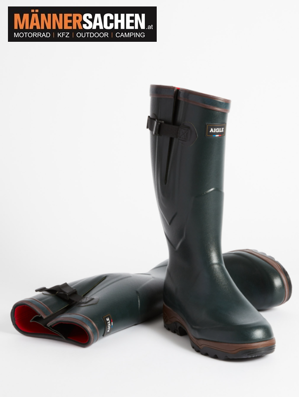 AIGLE PARCOURS 2 ISO Stiefel Neoprenfutter mit Riemen und Schnalle in Brun, Kaki oder Bronze