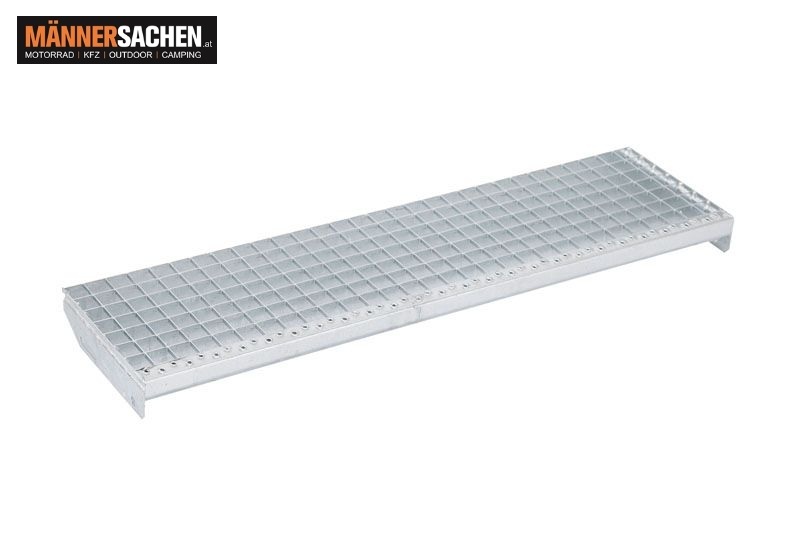 Gitterrost-Stufen 30 x 30 mm, feuerverzinkt - Breite: 600 mm, Tiefe: 240 mm