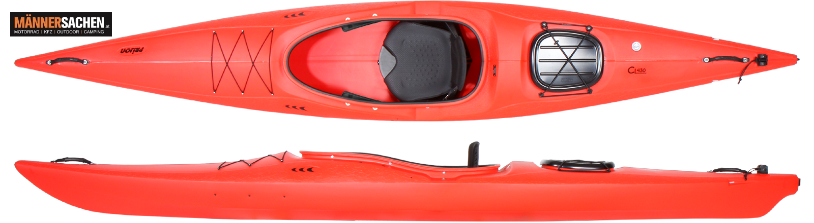 PRIJON Kajak CUSTOM LINE CL 430 Vollausstattung - tolles Einsteigerkajak mit guter Ausstattung. SOMM