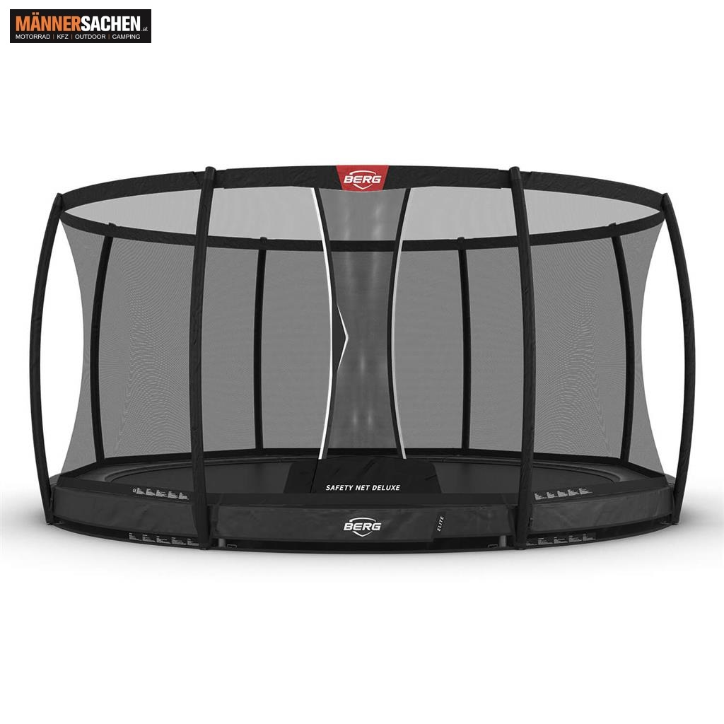 BERG TOYS Trampolin ELITE INGROUND 430 GRAU + SICHERHEITSNETZ DELUXE 37.94.03.03
