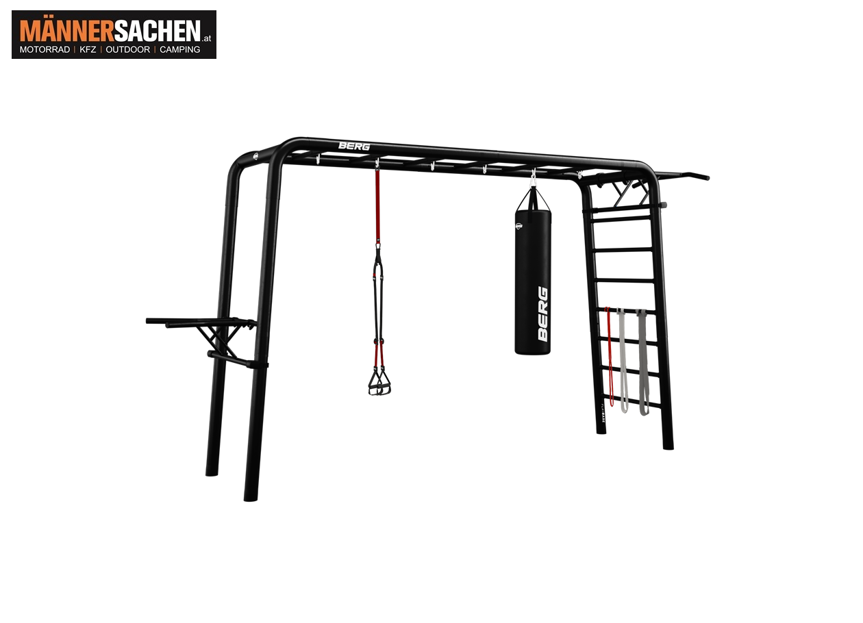 BERG PlayBase Large + Sports Set (Dip-Bar, Boxsack, Klimmzugstange, Fitnessseil, Widerstandsbänder)