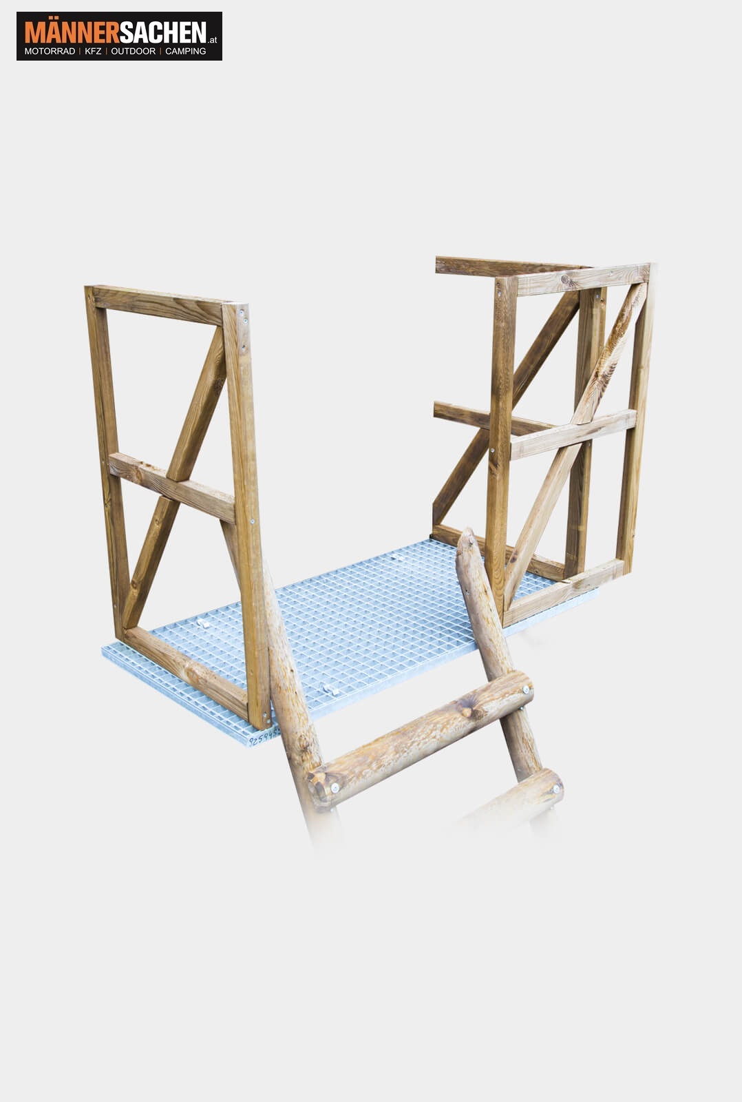 Gitterrost-Podest mit Geländer 78 x 126 cm VERSAND & ABHOLUNG