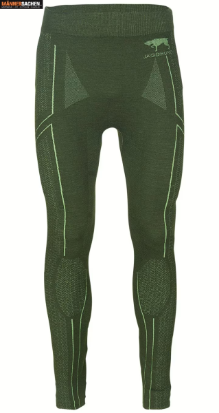 JAGDHUND Neufeld Merino Funktionsunterwäsche Unterhose lang grün 78% Merinowolle S-3XL