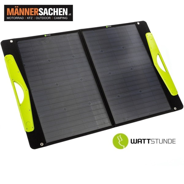 WATTSTUNDE tragbares Solarpanel 100 W SolarBuddy mit USB Anschluss