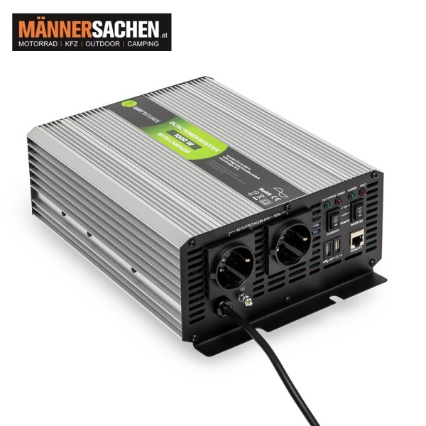 WATTSTUNDE Spannungswandler 12 V 1000 W / 2000 W Sinus für Lithium Batterien